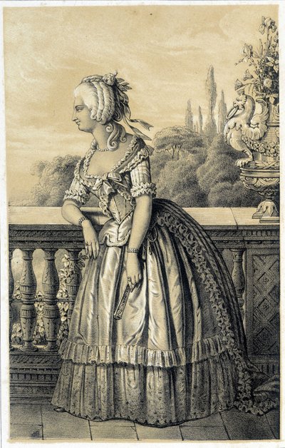 Maria Teresa di Savoia Carignano (1749-1792), principessa di Lamballe - in "Galleria storica della Rivoluzione Francese" di Albert Maurin, ed. Parigi 1843 da French School