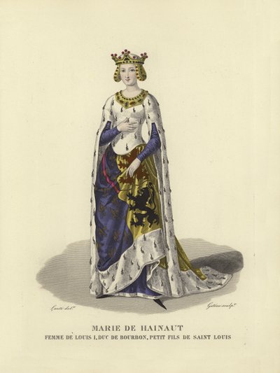 Maria di Hainaut, moglie di Luigi I, Duca di Borbone da French School