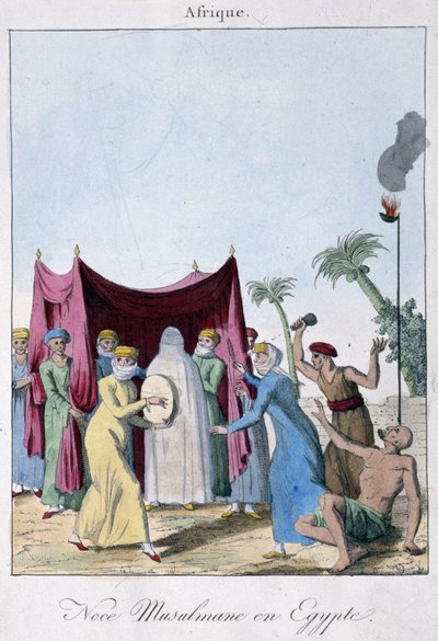 Matrimonio musulmano in Egitto - in "Costumi e usanze dei popoli", ed. Hocquart, Parigi da French School