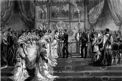 Matrimonio del Principe Arturo di Connaught e Strathearn (1850-1942) e della Principessa Margherita di Prussia (1860-1917) da French School