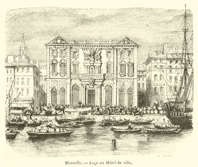 Marsiglia, Municipio (incisione) da French School