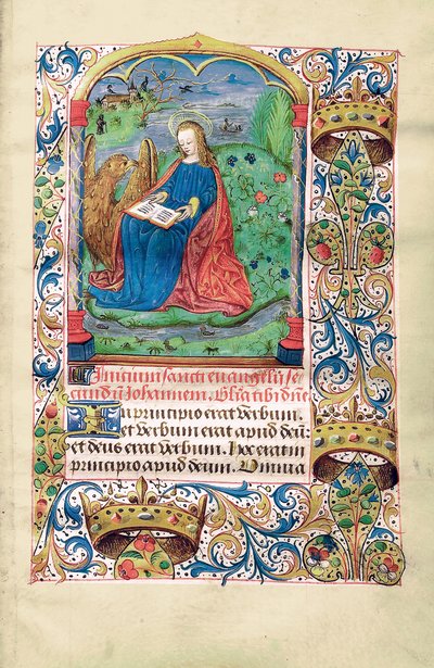Maria Maddalena nel deserto, illustrazione dal "Libro delle Ore, Uso di Langres", c.1500 da French School