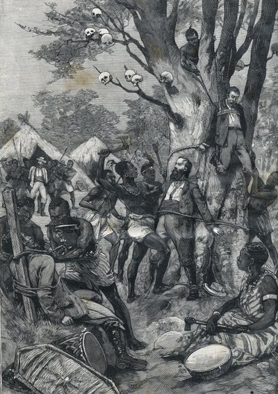 Massacro in Congo: Europei supplicati dai cannibali. In "Le petit Parisien" del 1898. da French School