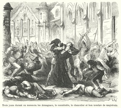 Massacro degli Armagnacchi da parte dei Borgognoni, Parigi da French School