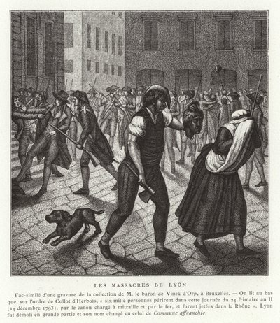 Massacri a Lione, Rivoluzione Francese, dicembre 1793 da French School