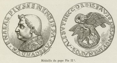 Medaglia di papa Pio II da French School