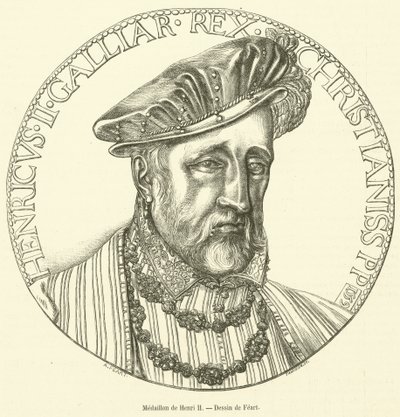 Medaglione di Enrico II da French School