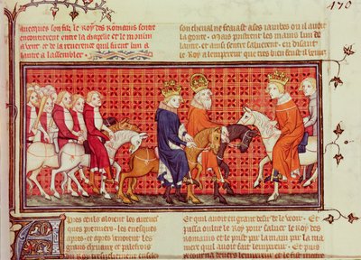 Incontro tra Carlo V (1338-80) di Francia e l