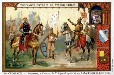 Incontro a Vézelay di Filippo Augusto e Riccardo Cuor di Leone da French School