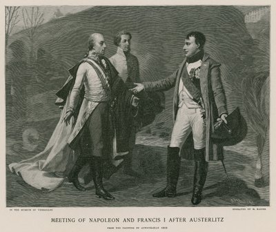 Incontro di Napoleone e Francesco I dopo Austerlitz da French School