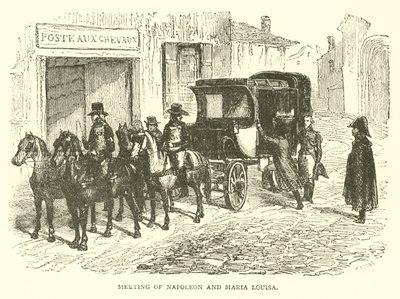 Incontro tra Napoleone e Maria Luisa (incisione) da French School