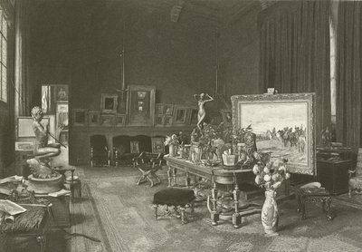 Atelier di Meissonier (incisione) da French School