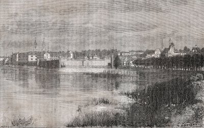 Melun - Île-de-France - incisione in "La France illustrée: géographie, histoire, administration statistique" di V.A. Malt-Brown. 1884 da French School