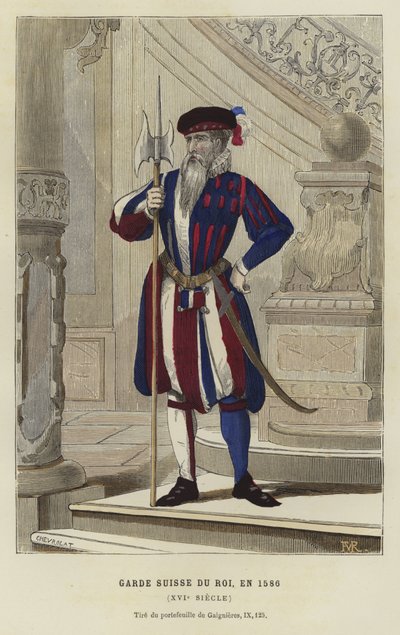 Membro della Guardia Svizzera del Re, Francia, 1596 da French School