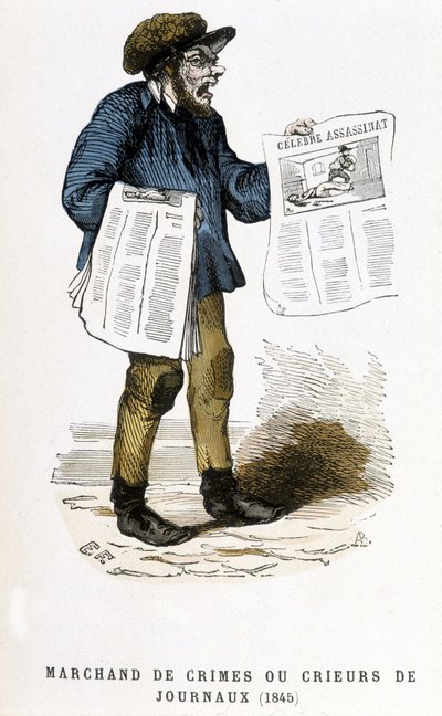 Mercante di crimini o venditore di giornali da French School