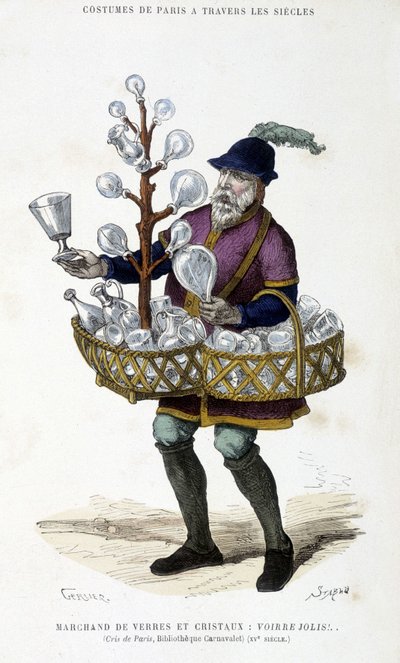 Mercante di occhiali e cristalli nel 15° secolo - in 