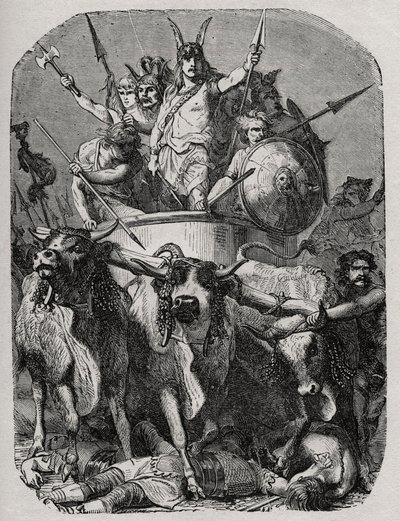 Meroveo o Merovech, re dei Franchi (circa 448-458), primo re merovingio da French School