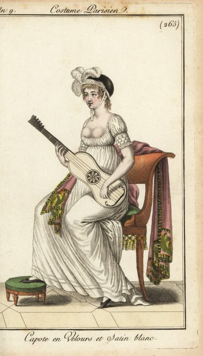 Merveilleuse che suona una chitarra da French School