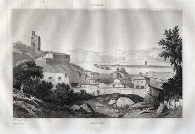 Messina - Sicilia - incisione da 