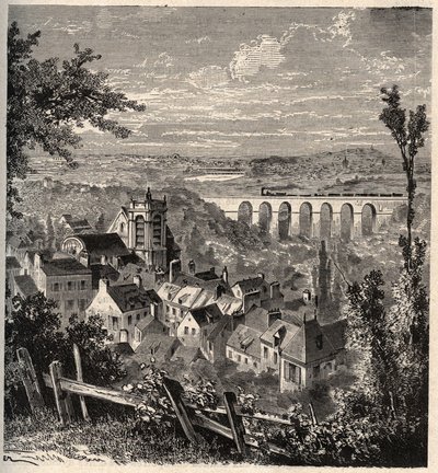 Meudon - dipartimento degli Hauts-de-Seine - incisione in 