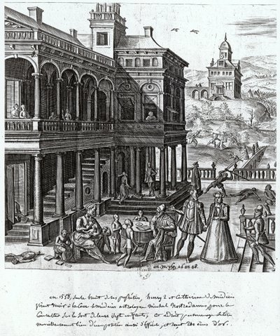 Michel de Nostradame (1503-66) consultato sul destino dei sette figli di Caterina de