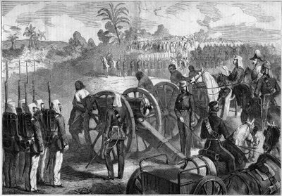 Esecuzione militare di ribelli indiani da parte dell