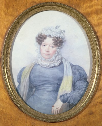 Ritratto in miniatura di Madame Swetchine (1782-1857) da French School