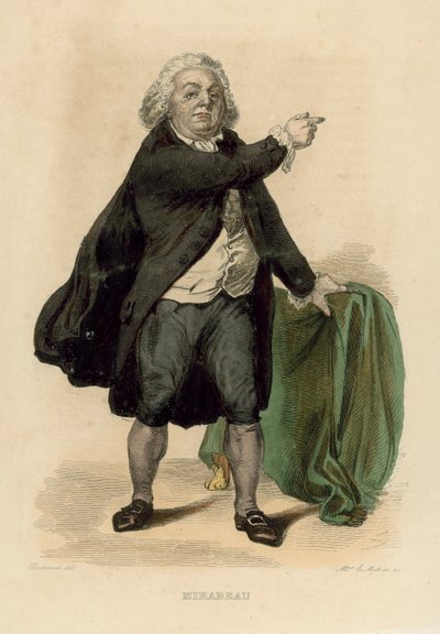Mirabeau (incisione colorata) da French School