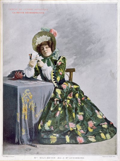 Mlle Mily-Meyer nel ruolo di Mlle Le Normand, 1899 da French School