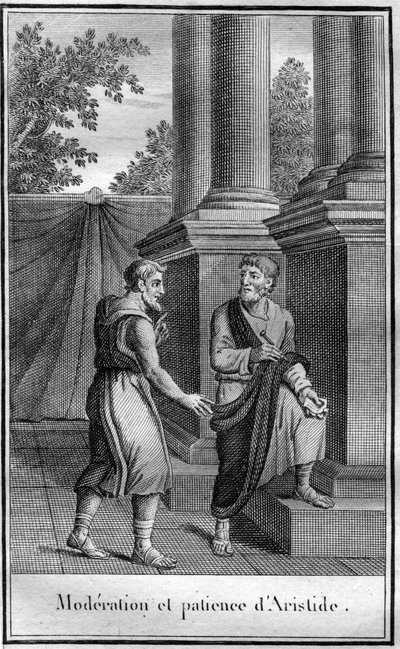 Moderazione e pazienza di Aristide il giusto, statista ateniese, v. 550 nel demo di Alopece, morto nel 467. In "Beautes de l