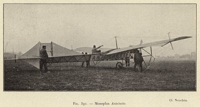 Monoplano Antoinette (incisione) da French School