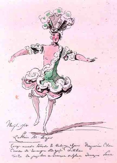 Monsieur Leger come Zephyr, in Nais, un libretto di Cahusac, composto da Jean-Philippe Rameau da French School