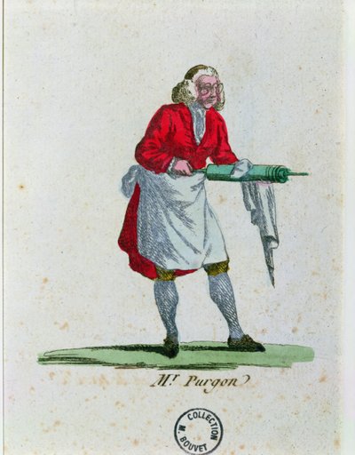 Monsieur Purgon, da Il malato immaginario di Moliere da French School