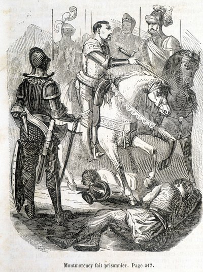 Montmorency fatto prigioniero a Pavie (1525) - in "Histoire de France" di L.-P. Anquetil da French School