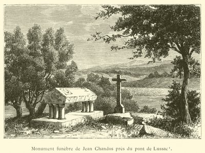 Monumento funebre di Jean Chandos vicino al ponte di Lussac da French School