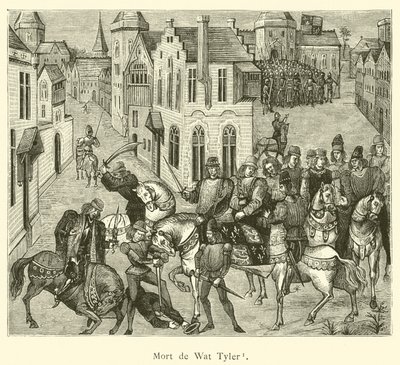 Morte di Wat Tyler (incisione) da French School