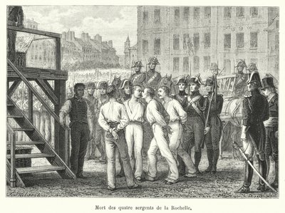 Morte dei quattro sergenti di La Rochelle da French School