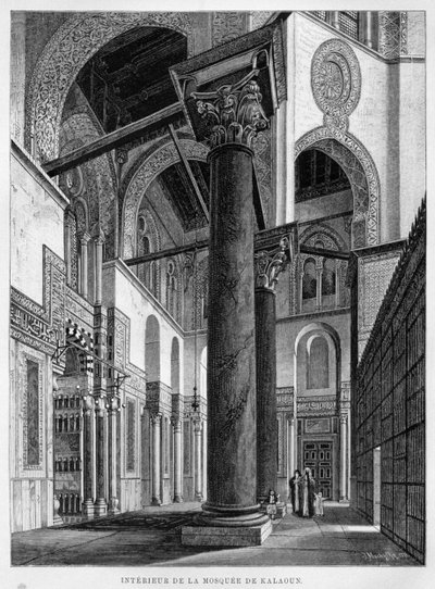 Moschea e Madrasa Qalawun, vista interna, illustrazione da L
