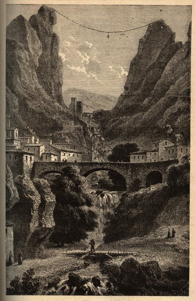 Moustiers-Sainte-Marie - Alpes-de-Haute-Provence - incisione in 