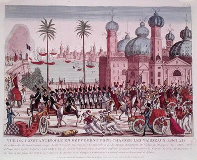 Movimento delle truppe per forzare le navi inglesi da Costantinopoli, 21 marzo 1807 da French School