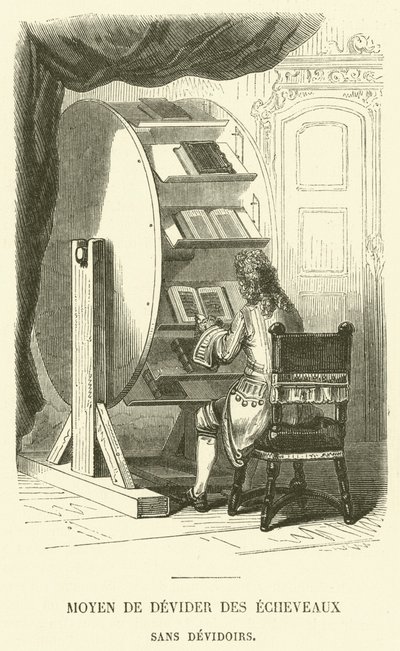 Modo di avvolgere le matasse senza rocchetti da French School