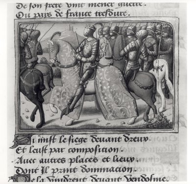 Ms.Fr.5054 fol.26 r Carlo VII e Giovanna d