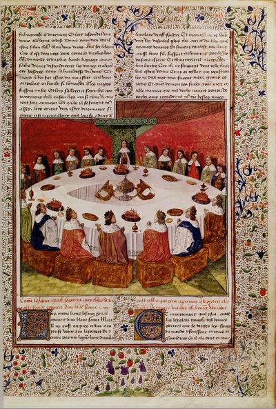 Apparizione del Santo Graal, dalla Queste del Saint Graal, c.1470 da French School