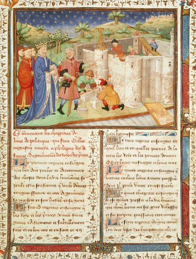 Ms 1015 fol.1 Illustrazione da Gouvernement des Rois et des Princes da French School
