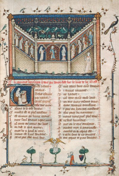 Ms 101 fol.5 Le Roman de la Rose da French School