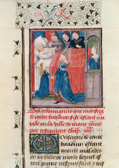 Ultima malattia del conte Baldovino V di Hainault da French School