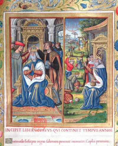 Illustrazione dal Libro VIII (Dalla morte di Davide alla morte di Acab), Capitolo 1 delle Antichità giudaiche (Antiquitates Judaicae) di Flavio Giuseppe da French School