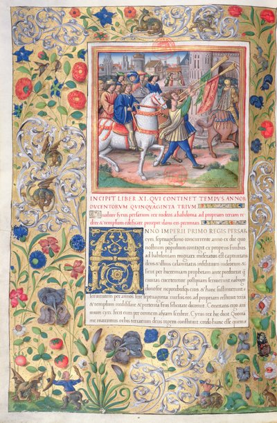 Illustrazione dal Libro XI (Dal primo anno di Ciro alla morte di Alessandro Magno), Capitolo 1 delle Antichità giudaiche (Antiquitates Judaicae) di Flavio Giuseppe da French School