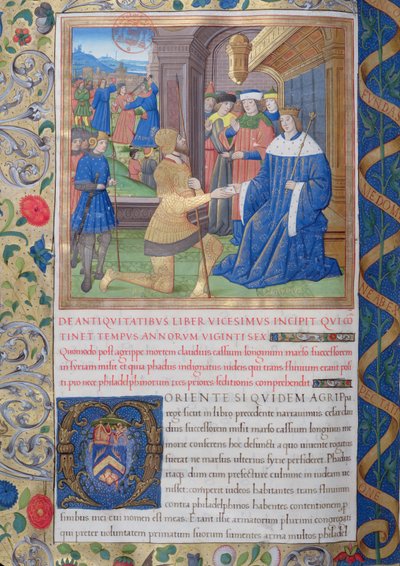 Illustrazione dal Libro XX (Da Fado il procuratore a Floro), Capitolo 1 delle Antichità giudaiche (Antiquitates Judaicae) di Flavio Giuseppe da French School