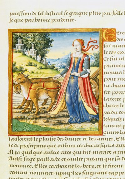 Ms 17 Cerere, da Vie des Femmes Celebres, c.1505 da French School